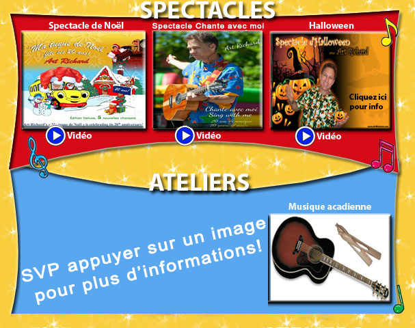 Menu Spectacles et Ateliers